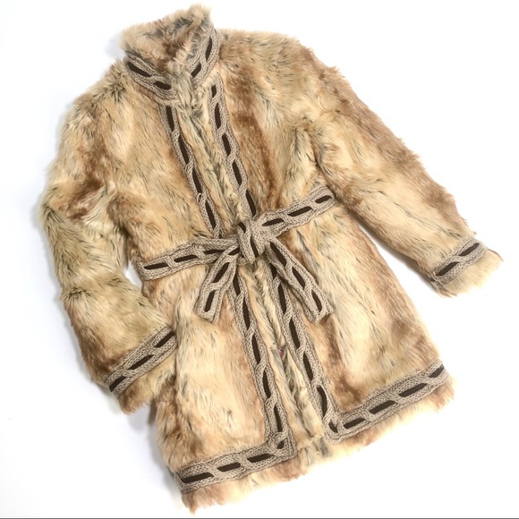 Place Other - Vintage kids girls fur cardigan coat S